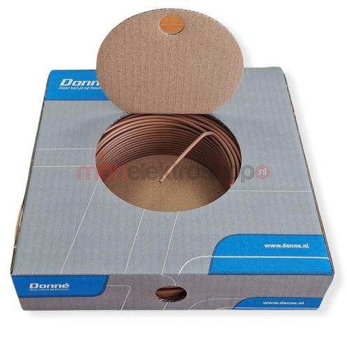 VD Installatiedraad - Donné Eca bruin 2,5 mm2 - Rol van 100, Doe-het-zelf en Verbouw, Elektra en Kabels, Nieuw, Ophalen of Verzenden