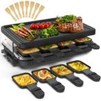 Raclette tafelgrill - 8 personen - 8 pannetjes / spatels -, Witgoed en Apparatuur, Grillplaten, Nieuw, Verzenden