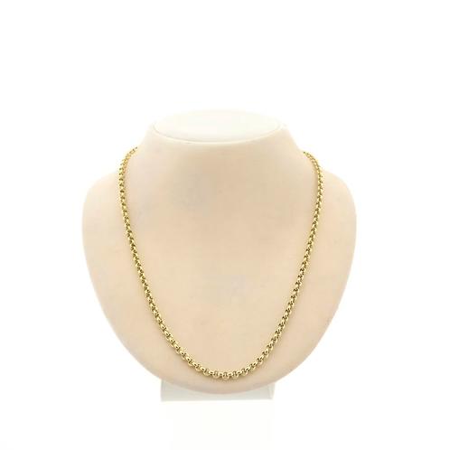 Gouden jasseron schakel ketting | 60 cm, Sieraden, Tassen en Uiterlijk, Kettingen, Overige kleuren, Gebruikt, Goud, Ophalen of Verzenden