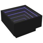 VidaXL salontafel, zwart, 50 x 50 x 30 cm, incl. led, Ophalen, Nieuw