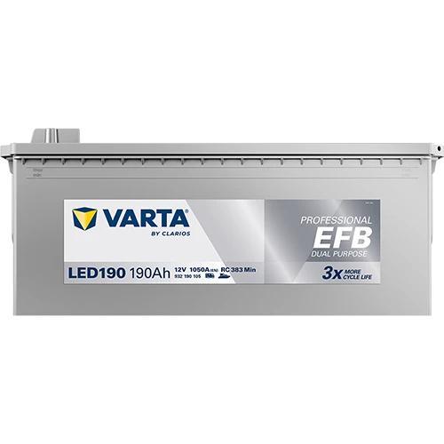 Varta LED190 accu 12 volt 190 ah Dual Purpose EFB, Watersport en Boten, Accessoires en Onderhoud, Nieuw, Ophalen of Verzenden