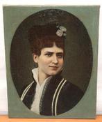 Franse school (XIX) - Retrato femenino, Antiek en Kunst