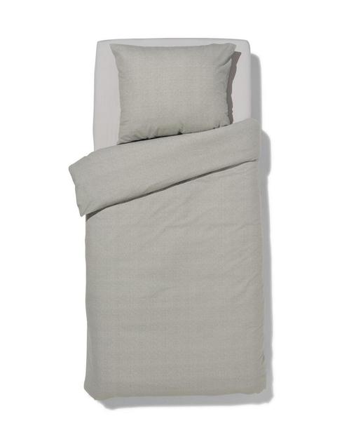 HEMA Dekbedovertrek flanel 140x200/220 melange grijs korting, Huis en Inrichting, Slaapkamer | Beddengoed, Nieuw, Verzenden