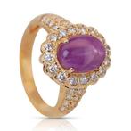 Ring - 18 karaat Geel goud - 2.92ct. tw. Sterrobijn -, Nieuw