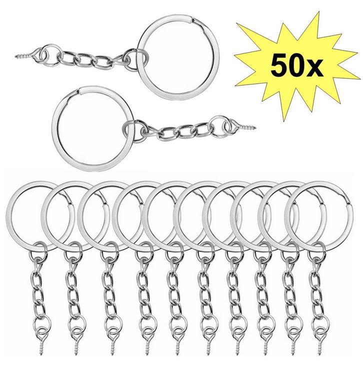 Fako Bijoux - Sleutelringen Met Schroefje - Sleutelhanger, Hobby en Vrije tijd, Kralen en Sieraden maken, Verzenden