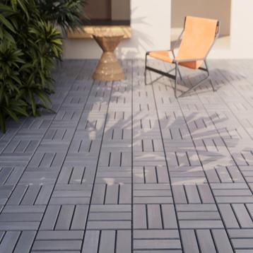 Houten terrastegels Alliste vlonder set van 10 acacia 0,9 m² beschikbaar voor biedingen
