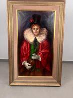Paolo Chellini (1950) - Pagliaccio - XL format, Antiek en Kunst