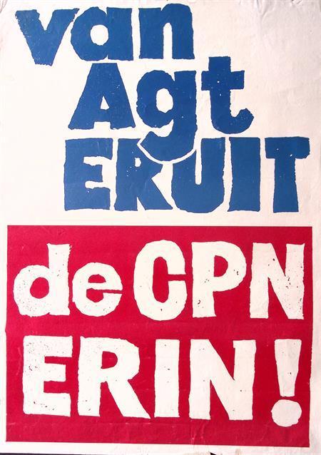 van agt eruit CPN erin politieke vintage poster (Posters), Verzamelen, Posters, Nieuw, Overige onderwerpen, Met lijst, Verzenden