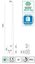 Scharnier kantelmast 5 meter geanodiseerd aluminium  heavy-d, Verzenden