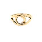 Gouden dynamische ring (solitair ring, gouden sieraden), Gebruikt, Overige kleuren, Ophalen of Verzenden, Kleiner dan 17