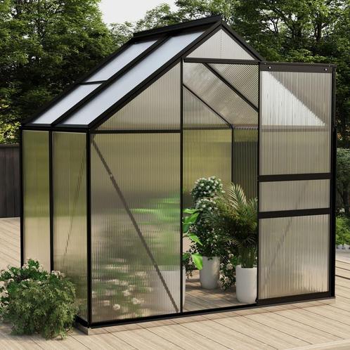 vidaXL Tuinkas 2,47 m³ aluminium antracietkleurig, Tuin en Terras, Kassen, Nieuw, Verzenden