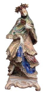 Capodimonte - Beeldje - Élégante masquée du Carnaval de