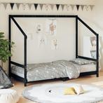 vidaXL Kinderbedframe 90x190 cm massief grenenhout zwart, Kinderen en Baby's, Kinderkamer | Bedden, Verzenden, Nieuw