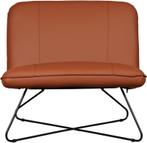 Direct meenemen | Cognac leren fauteuil zonder armleuning |, Huis en Inrichting, Nieuw, Ophalen of Verzenden, 75 tot 100 cm, Industrieel