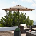 Parasol Budapest tuinparasol met zwengel Ø300 cm beige casa., Verzenden, Nieuw
