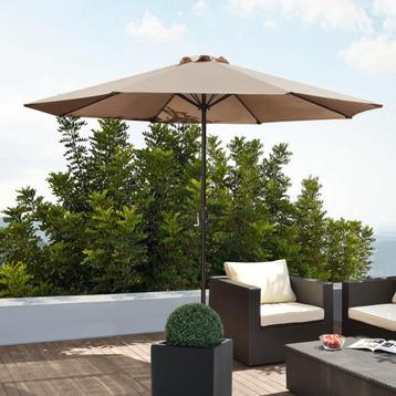 Parasol Budapest tuinparasol met zwengel Ø300 cm beige casa. beschikbaar voor biedingen