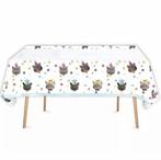 Tafelkleed Cats wit met vrolijke poezen afbeeldingen, Verzenden, Nieuw