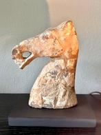 Oud Chinees Han Terracotta paardenhoofd. Very large head of