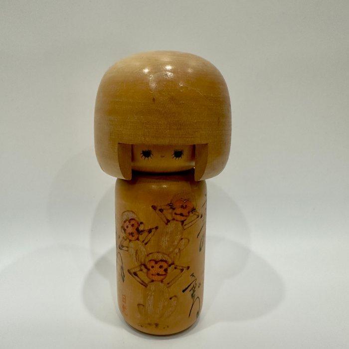 sculptuur, Cute Kokeshi dolls,Traditional hand carving -, Antiek en Kunst, Curiosa en Brocante