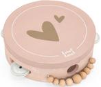 Label Label Roze Houten Tamboerijn LLWT-04397, Kinderen en Baby's, Speelgoed | Houten speelgoed, Verzenden, Nieuw