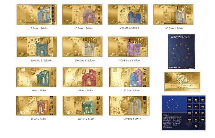 13 x 1/1000 Troy Ounce - Goud .999 - Euro Banknotes Coin, Postzegels en Munten, Edelmetalen en Baren