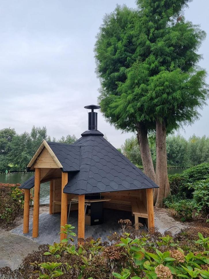 Finse Kota | Unieke overkapping | 6-hoek | Nordic Grenen, Tuin en Terras, Overkappingen, Tuinpaviljoen, Nieuw, Ophalen of Verzenden