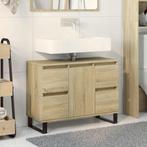 vidaXL Badkamerkast 80x33x60 cm bewerkt hout sonoma, Verzenden, Nieuw