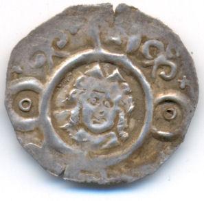 Brakteat Augsburg Bistum: Udalschalk v Eschenlohe, 1184-02, Postzegels en Munten, Munten | Europa | Niet-Euromunten, Verzenden