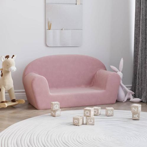 vidaXL Kinderbank 2-zits zacht pluche roze, Kinderen en Baby's, Kinderkamer | Overige Meubels, Nieuw, Verzenden