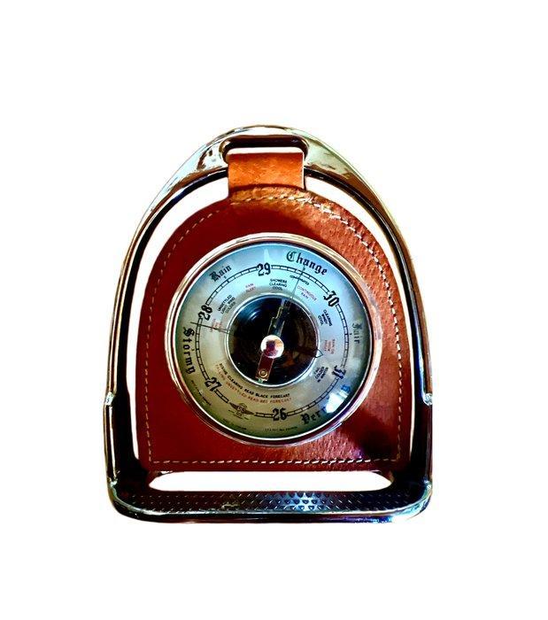 Shortland Brothers - Engels barometer - Chroom, Leder,, Antiek en Kunst, Curiosa en Brocante