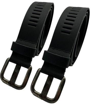 ARIESZZZ Riem Unisex Leder - Zwart - 2 pack beschikbaar voor biedingen