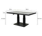 Pacific lounge-diningtafel 160x90xH49-72 cm in hoogte, Ophalen of Verzenden, Nieuw, Aluminium