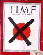 Cover Time Magazine1945 - Japanse vlag met kruis, Verzamelen, Militaria | Tweede Wereldoorlog, Verzenden, Foto of Poster