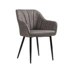 PU Loungestoel Grijs | 46% Korting | Tweedekansje | Eetka..., Huis en Inrichting, Fauteuils, Ophalen of Verzenden, Nieuw, Vintage