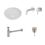 Sani Royal Solid Surface Waskomset Aquino rond RVS, Doe-het-zelf en Verbouw, Sanitair, Nieuw