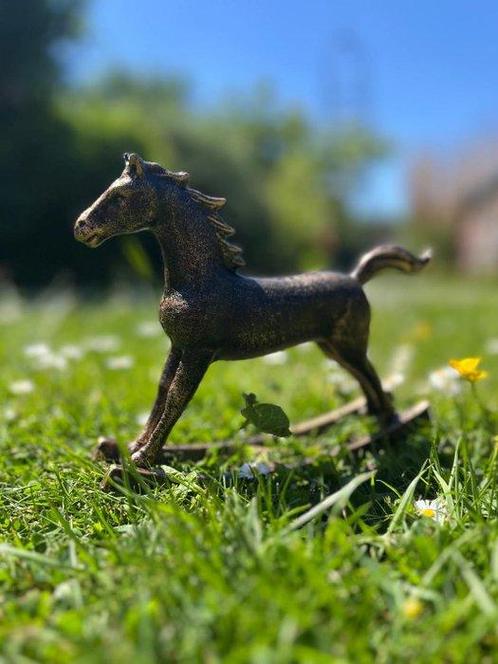 Figuur - Gietijzeren schommelpaard - Gietijzer, Antiek en Kunst, Curiosa en Brocante