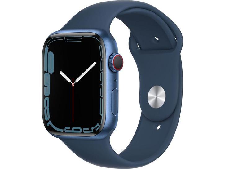 Apple Watch Series 7 - Smartwatch - 45mm GPS + 4G - Blauw, Sieraden, Tassen en Uiterlijk, Smartwatches, Zo goed als nieuw, Verzenden