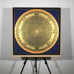 74 Cm - Large Painting of Tibetan Tradition - Mandala Mantra, Nieuw