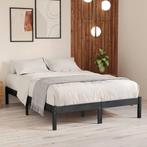 vidaXL Bedframe massief grenenhout grijs 140x200 cm