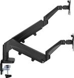 2dekans | VDD Gaming - Monitorbeugel 2 beeldschermen - Zwart, Computers en Software, Monitoren, Ophalen of Verzenden, Zo goed als nieuw