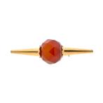 Vintage gouden broche met carneool (14 karaat) (14 karaat), Sieraden, Tassen en Uiterlijk, Broches, Gebruikt, Overige kleuren