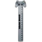 Liniaal Hout - Game Over Gamecontroller - Lichtgrijs - Centi, Diversen, Schrijfwaren, Ophalen of Verzenden, Nieuw
