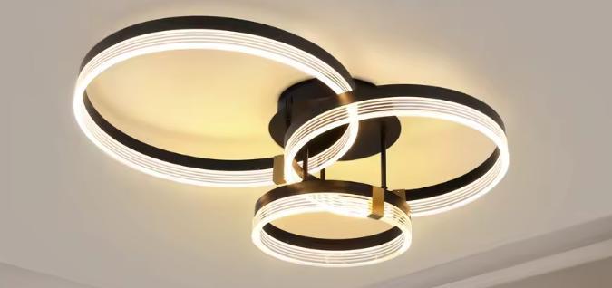 Moderne LED Plafondlamp – 3-Ring Design, 42W Dimbaar, Huis en Inrichting, Lampen | Plafondlampen, Nieuw, Verzenden