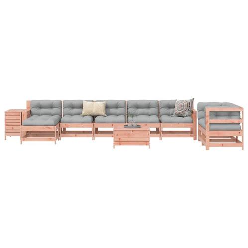 vidaXL 10-delige Loungeset massief douglas vurenhout, Tuin en Terras, Tuinsets en Loungesets, Loungeset, Nieuw, Verzenden