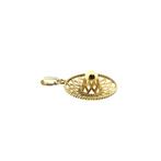 Gouden hanger van een sombrero (geelgoud, 585) (geelgoud), Ophalen of Verzenden, Gebruikt, Goud, Overige merken