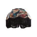 Stoffen lampenkap bloemen dessin met witte binnenkant, Huis en Inrichting, Lampen | Lampenkappen, Rond, Nieuw, Minder dan 25 cm