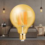 LED Lamp E27 Globe Filament - Brinton - Amber 6W 540lm - 822, Led-lamp, Soft of Flame, Nieuw, E27 (groot)
