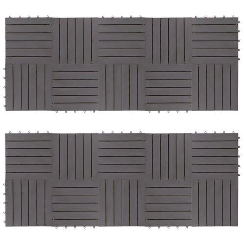 vidaXL Terrastegels 20 st 30x30 cm massief acaciahout, Doe-het-zelf en Verbouw, Vloerdelen en Plavuizen, Nieuw, Verzenden
