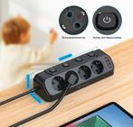 Stekkerdoos met USB en Individuele Schakelaars 2 m, Computers en Software, Pc- en Netwerkkabels, Verzenden, Nieuw