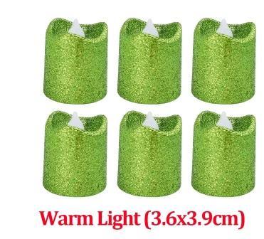 Actie led minikaarsje groen glitter  per stuk! mooi klein, Hobby en Vrije tijd, Knutselen, Nieuw, Ophalen of Verzenden